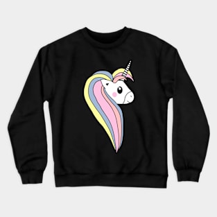 Cute Pink Unicorn Head Girly Pattern Crewneck Sweatshirt